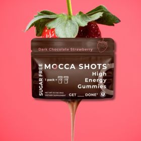Mocca Shots Energy Gummies Sugar Free Dark Chocolate Strawberry