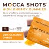 Mocca Shots Energy Gummies Dark Chocolate Orange 12 Pack