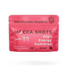 Mocca Shots Energy Gummies Dark Chocolate Raspberry 12 Pack