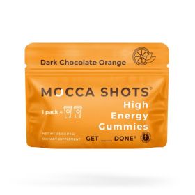 Mocca Shots Energy Gummies Dark Chocolate Orange 12 Pack
