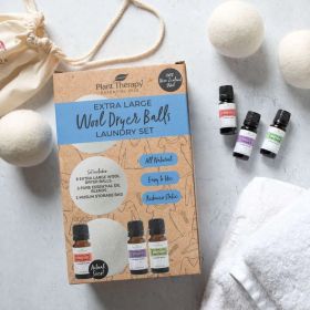 Plant Therapy Wool Dryer Balls and Laundry Blend Set